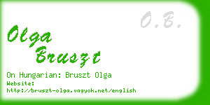 olga bruszt business card